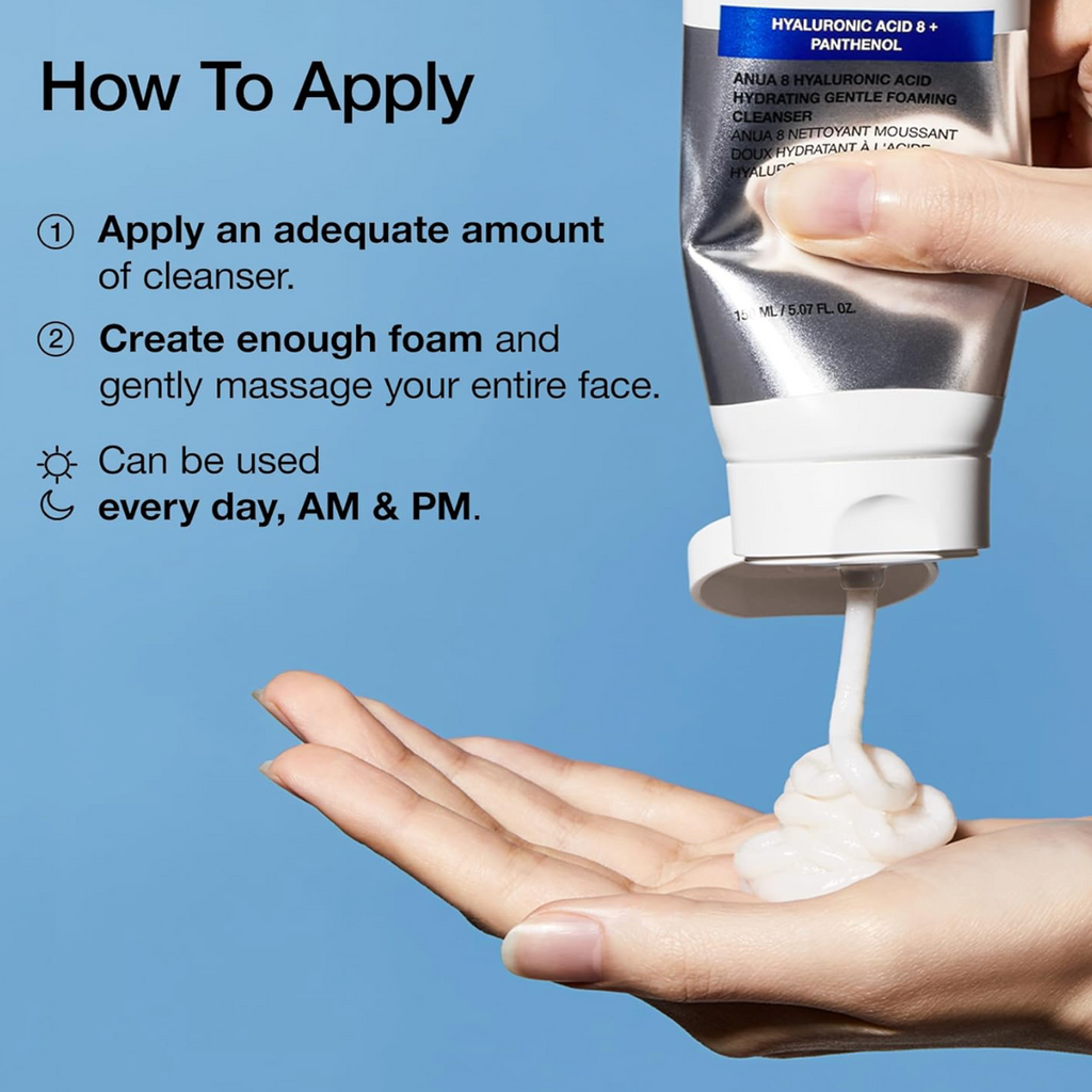 Anua – 8 Hyaluronic Acid Moisturizing Gentle Gel Cleanser